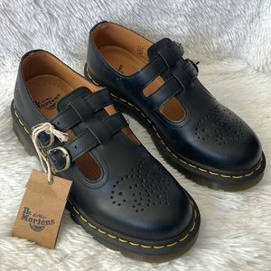 Dr. Martens Double Strap Mary Jane in Smooth Black